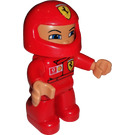 LEGO Ferrari Racing Driver with flesh hands Duplo Figure