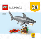 LEGO Fierce Shark with a Treasure Chest Set 31381 Instructions