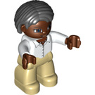 LEGO Figur med page Hår African Duplo figur