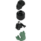 LEGO Figurehead with Black Upper Body and Sand Green Mermaid Tail Minifigure