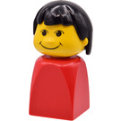 LEGO Finger Puppet with Black Hair Minifigure