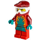 LEGO Tuli Chief Freya McCloud jossa Tummanpunainen Kypärä Minihahmo