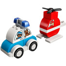 LEGO Feuer Helicopter & Polizei Auto 10957