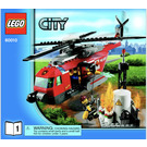 LEGO Fire Helicopter Set with Stripe on Side 60010-3 Instructions