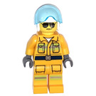 LEGO Brandmand Pilot med Lys Blå Visir Minifigur