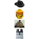 LEGO Firefighter with Black Helmet and Headset Minifigure