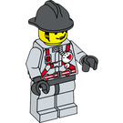 LEGO Firefighter with Black Helmet and Headset Minifigure