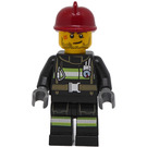 LEGO Bombero con Rojo oscuro Casco Minifigura