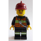 LEGO Firefighter with Dark Red Helmet Minifigure