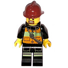 LEGO Brandweerman met Donkerrood Helm Minifiguur