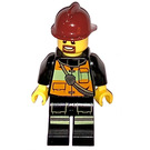 LEGO Firefighter mit Dark rot Helm Minifigur
