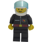 LEGO Firefighter with Flame Badge and White Helmet Minifigure