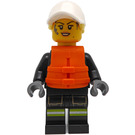 LEGO Sapeur pompier avec Gilet de sauvetage et  Blanc Casquette Minifigurine