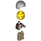LEGO Firefighter met Medium Stone Grijs Haar minifiguur