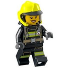 LEGO Firefighter with Vibrant Yellow Helmet Minifigure