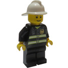 LEGO Firefighter with White Helmet in Uniform Minifigure