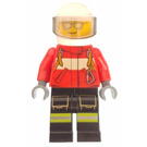 LEGO Brandman med Vit Hjälm Minifigur