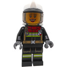 LEGO Brandman med Vit Hjälm Minifigur