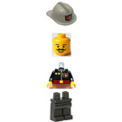 LEGO Firefighter with White Helmet with Logo Minifigure