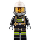 LEGO Brandweerman met Geel Airtanks Minifiguur