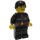 LEGO Brandmand med Zipped Dragt og Sort Hår Minifigur