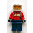 LEGO Brandman Helikopter Pilot med Röd Topp Minifigur