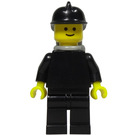 LEGO Fireman mit Luft Panzer, Schwarz Feuer Helm und Schwarz Uniform Minifigur