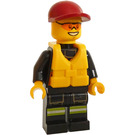 LEGO Fireman With Dark Red Cap Minifigure