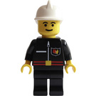 LEGO Brandmand med Flamme Badge Zipper og hvid Brandhjelm Minifigur