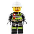 LEGO Fireman with Helmet and Beard Minifigure