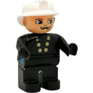 LEGO Bombero con bigote y Botones en Parte superior Figura Duplo