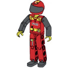 LEGO Fireman with Red Legs and Helmet Technic Figure