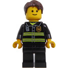 LEGO Brandmand med Reflekterende striber og Golden Badge, Pjusket hår Minifigur