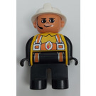 LEGO Vigile del fuoco con Bianco Casco Figura Duplo