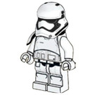 LEGO First Order Stormtrooper Sergeant Мініфігурка (Округлий рот)