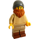 LEGO Fisherman with Tan Sweater and Dark Orange Beard Minifigure