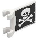 LEGO Flag 2 x 2 with Black and Skull and Crossbones without Flared Edge (2335 / 104515)