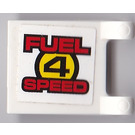 LEGO Flag 2 x 2 with "FUEL 4 SPEED" Sticker without Flared Edge (2335)