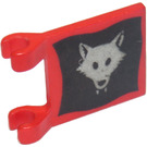 LEGO Flag 2 x 2 with Wolfman without Flared Edge (2335)