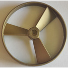 LEGO Flat Dark Gold Rotor with Ring with Code on Side (50899 / 52298)