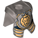 LEGO Effen zilver Pantser Breastplate met Been Protection met Gold Leeuw Hoofd (2587 / 14495)