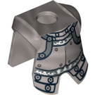 LEGO Plochá stříbrná Brnění Breastplate s Noha Protection s Heroic Rytíř Vzor (2587 / 12643)