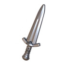 LEGO Flat Silver Broadsword with Curved Hilt
