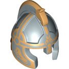 LEGO Effen Zilver Castle Helm met Cheek Protection met Eomer Gold Patroon (10054 / 11798)