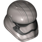 LEGO Flat Silver Curved Stormtrooper Helmet with Captain Phasma with Rounded Mouth (23917)