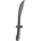 LEGO Flaches Silber Gebogen Schwert mit Ridged Griff (25111)