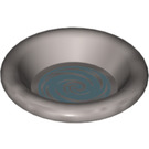 LEGO Flat Silver Dinner Plate with Water Swirl (6256 / 39346)