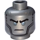 LEGO Flat Silver Dragons Rising Zane Head (Recessed Solid Stud) (3274 / 102846)