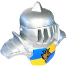 LEGO Flat Silver Duplo Armor with Lion and Crown