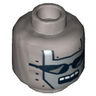 LEGO Flaches Silber Executron Minifigure Kopf (Einbau-Vollbolzen) (3626 / 16075)
